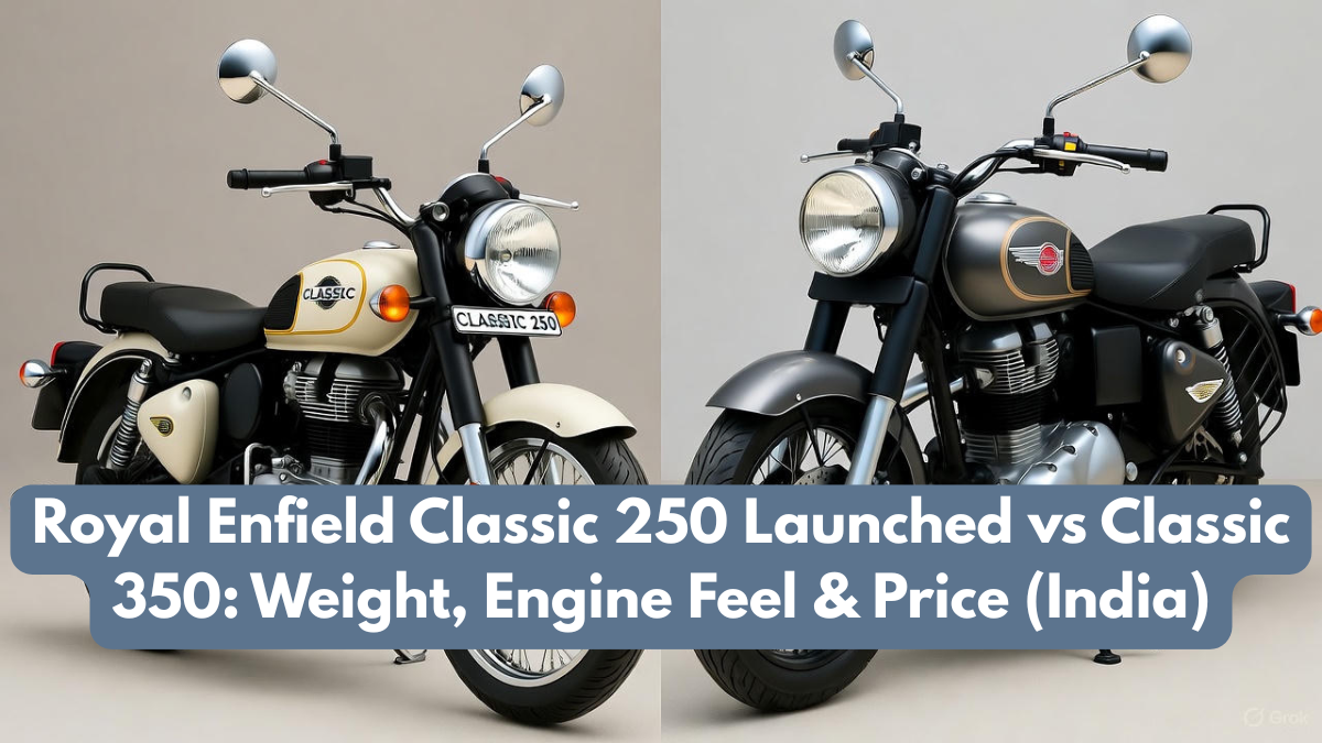 Royal Enfield Classic 250 Launched vs Classic 350: Weight, Engine Feel & Price (India)