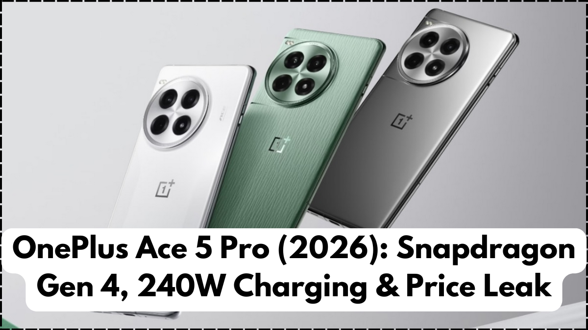 OnePlus Ace 5 Pro (2026): Snapdragon Gen 4, 240W Charging & Price Leak