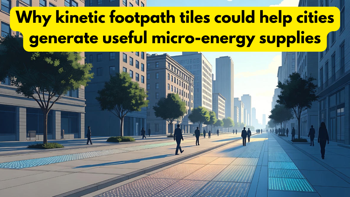 Why kinetic footpath tiles could help cities generate useful micro-energy supplies