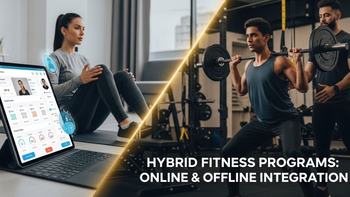 Hybrid Fitness Programs Combining Online and Offline